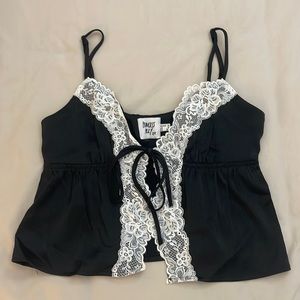 Princess Polly tie print lace tank top- NEVER WORN